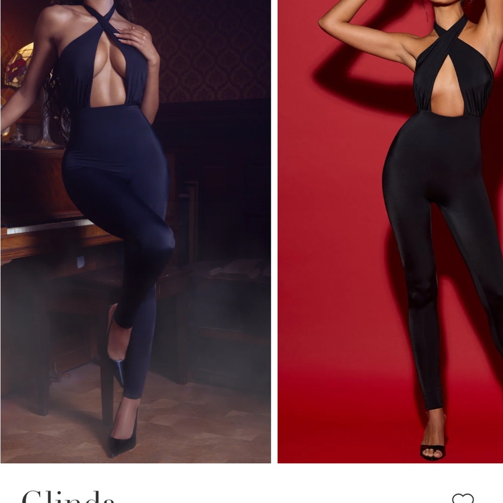 Oh Polly Black Halter Jumpsuit